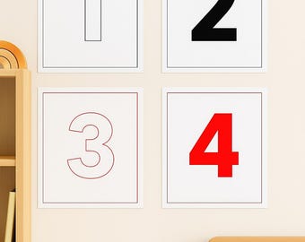 1～10の数字のトレースワークシート：幼稚園・保育園向け（デジタルダウンロードPDF）