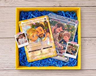 Tarjeta personalizada para el Día del Padre, Regalo para papá, Tarjeta con foto personalizada, Tarjeta holográfica, Regalo de cumpleaños para él, Regalo personalizado, Regalo para papá de parte de su hija o hijo.