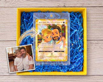 Personalized Father's Day Gift,Custom Photo to Holo Card,Gift For Daddy,Husband Gift,Anniversary Card,Custom Trading Style Card,Unique Gift