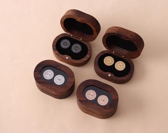 Abotoaduras de casamento personalizadas, com iniciais e data gravadas, presente para o noivo e padrinhos, abotoaduras com monograma para homens.