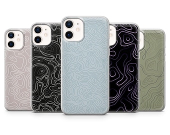 Topographic Phone Case Swirl Line Cover Fit for iPhone 17 Pro Max