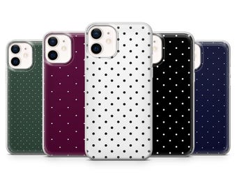 Polka Dot Phone Case Minimalist Classic chic Cover for iPhone 17, 16, 15, 14, 13, 12, Samsung S26, S25, S24, A17, A56, Pixel 10 Pro XL, 9, 8