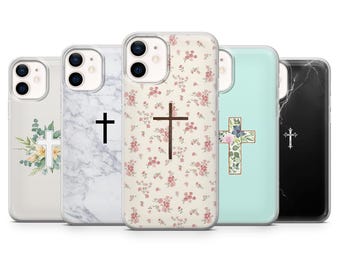 Cross Phone Case Christian, Religious, Faith Cover for iPhone 17, 16, 15, 14, 13, 12, Samsung S26, S25, S24, A17, A56, Pixel 10 Pro XL, 9, 8
