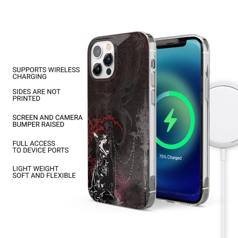 Gotiskt telefonskal med mörkt estetiskt punk-kors för iPhone 18 Pro, 17, 16, 15, 14, 13, Samsung S26, S25, S24, A17, Pixel 11, 10, 9A, 8, 7A bild 7