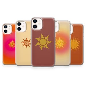 Sun Phone Case Boho, Warm Tones, Summer Cover for iPhone 17, 16, 15, 14, 13, 12, 11, Samsung S25, S24, A16, A56, Pixel 10 Pro XL, 9, 8Pro, 7
