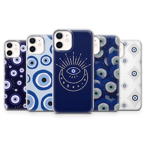 Evil Eye Phone Case Mystic Symbolic Spiritual Cover for iPhone 17, 16, 15, 14, 13, 12, 11, Samsung S25, S24, A16, A56, Pixel 10 Pro, 9, 8, 7