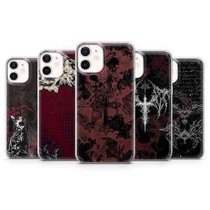 Gotiskt telefonskal med mörkt estetiskt punk-kors för iPhone 18 Pro, 17, 16, 15, 14, 13, Samsung S26, S25, S24, A17, Pixel 11, 10, 9A, 8, 7A bild 1