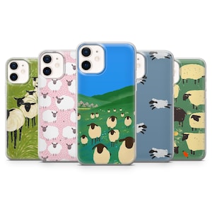 Sheep Phone Case Countryside, Farm, Cartoon Cover for iPhone 17, 16, 15, 14, 13, 12, 11, Samsung S25, S24, A16, A56, Pixel 10 Pro XL, 9A, 7A