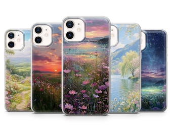 Landscape Phone Case Meadow Nature Dreamy Cover for iPhone 17, 16, 15, 14, 13, 12, Samsung S26, S25, S24, A17, A56, Pixel 10 Pro, 9A, 8A, 7A