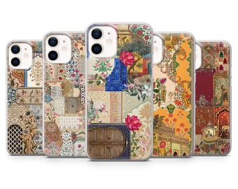 Capa para celular Mughal, estilo étnico tradicional, para iPhone 17, 16, 15, 14, 13, 12, Samsung S26, S25, S24, A17, A56, Pixel 10 Pro, 9A, 8A