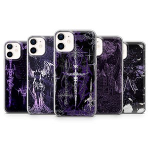 Gotiskt telefonskal Lila, Ockult, Mystiskt fodral för iPhone 18 Pro, 17, 16, 15, 14, 13, Samsung S26 FE, S25, S24, A17, Pixel 11, 10, 9A, 8, 7A