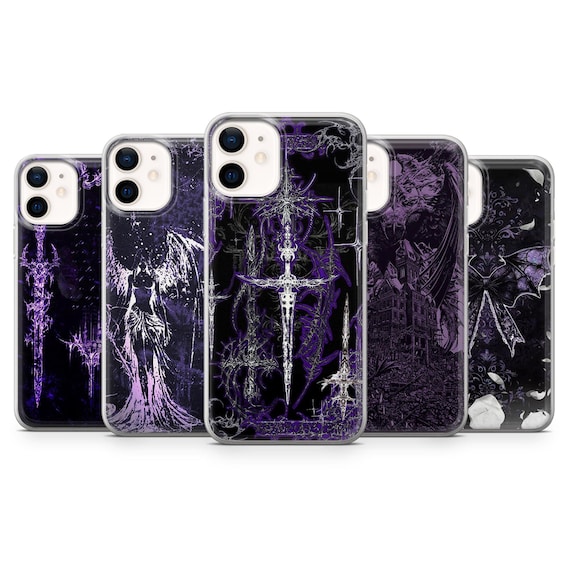 Gothic Phone Case Purple, Occult, Mystic Cover for iPhone 17, 16, 15, 14, 13, 12, Samsung S26, S25, S24, A17, A56, Pixel 10 Pro XL, 9A, 8, 7