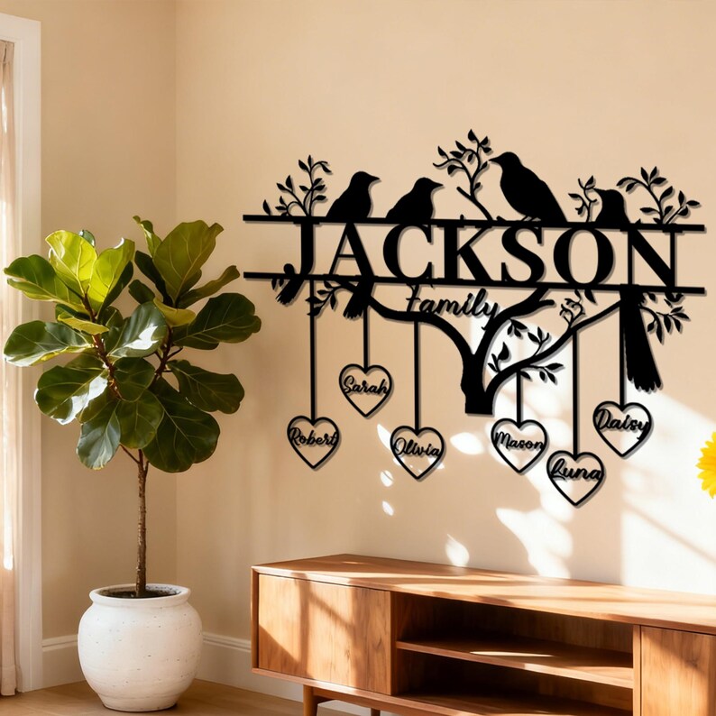 Custom Family Tree Metal Sign Wall Art,mothers Day Gift,personalized ...