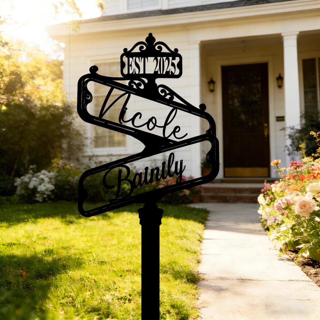 Custom Street Metal Sign – Personalized Rustic Vintage Plaque for Home ...