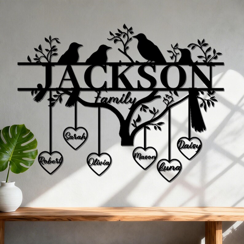 Custom Family Tree Metal Sign Wall Art,mothers Day Gift,personalized ...