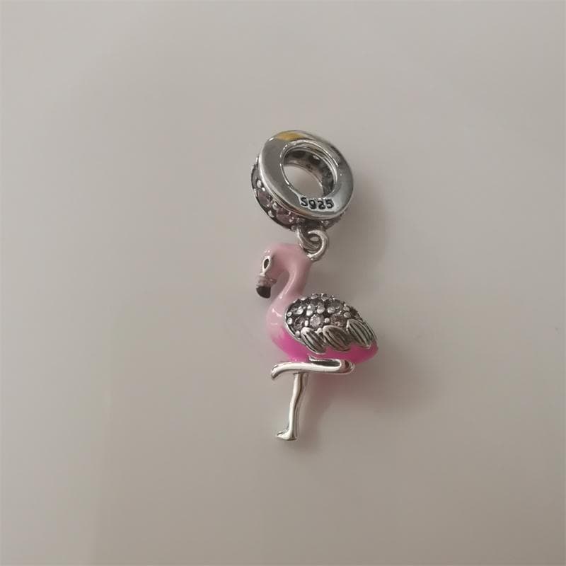 Authentic Pandora Flamingo Charms Pandora 925 Sterling Silver Pink