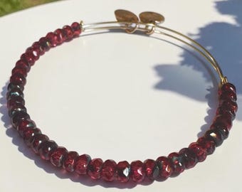 Alex and Ani - Crimson Red Eden Beaded Bangle Bracelet