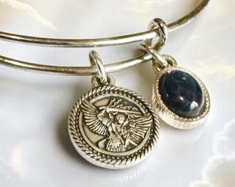 Alex and Ani - Archangel Michael Duo Charm Bangle Bracelet