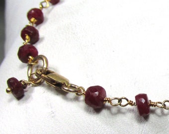 Ruby Chain Bracelet