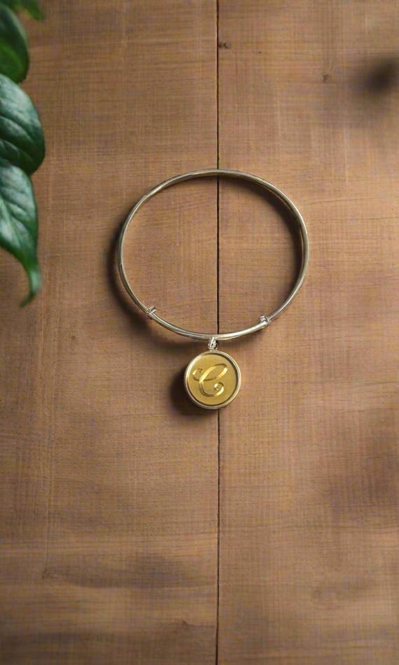 Alex and Ani Initial “C” Charm Bangle: Sterling S… - image 2