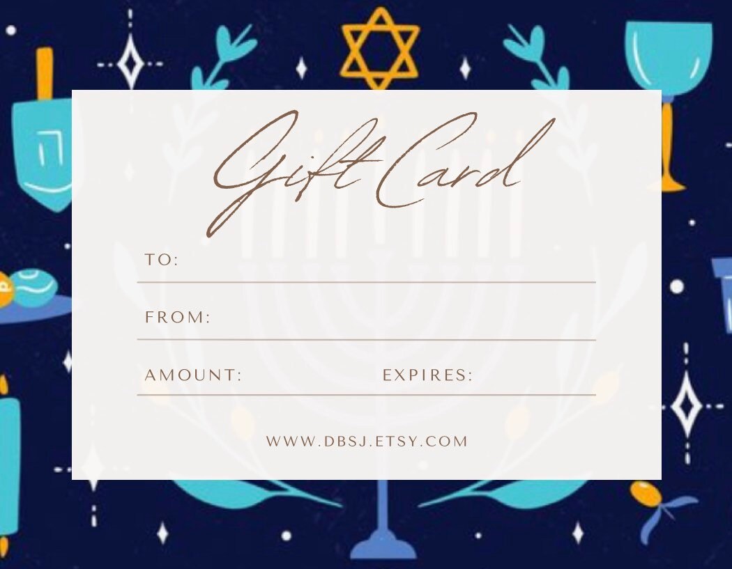 Gift Certificate, Gift Card, Birthday, Christmas, Chanukah, Anniversary ...