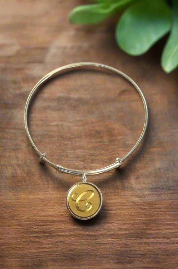 Alex and Ani Initial “C” Charm Bangle: Sterling S… - image 1