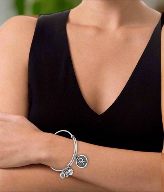 Alex and Ani Initial “R” Charm Bangle: Rafaelian … - image 5