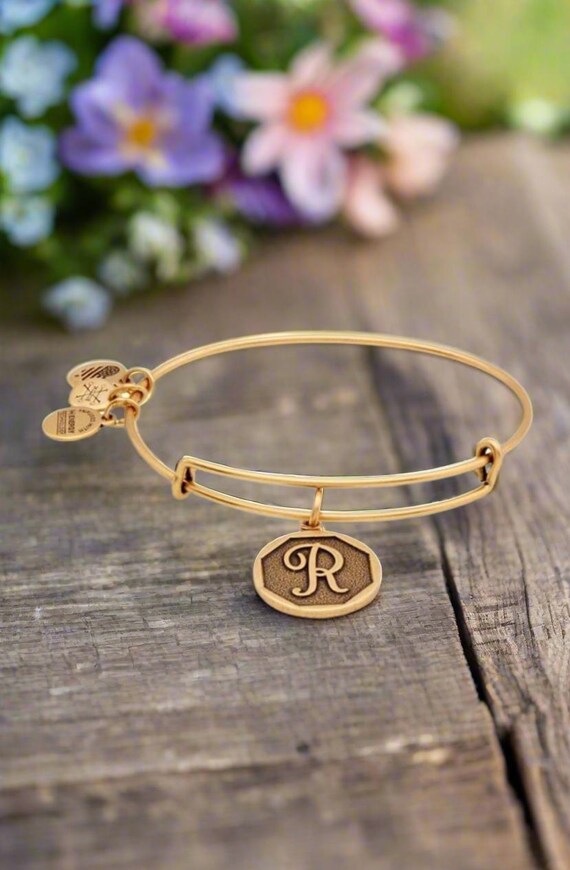 Alex and Ani Initial “R” Charm Bangle: Rafaelian … - image 1