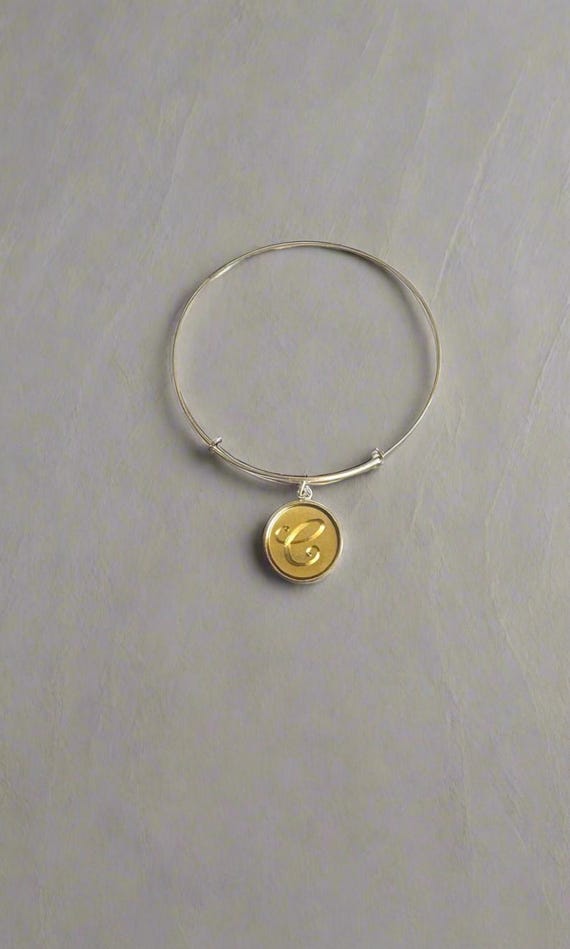 Alex and Ani Initial “C” Charm Bangle: Sterling S… - image 3