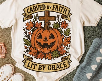 Christian Fall PNG: Faith & Grace Thanksgiving Design (Digital Download, PDF File)