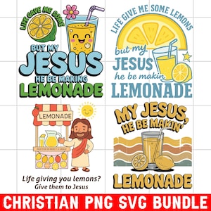 Christian PNG Bundle: Jesus Lemonade, Bible Verse SVG (Digital Download)