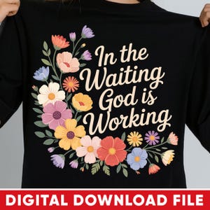Christian Wildflower PNG: Religious Bible Verse, Vintage Floral (Digital Download)