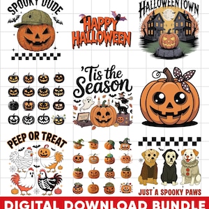 Halloween PNG Bundle: Spooky Designs for T-shirts (Digital Download)