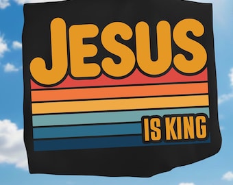 Jesus Is King SVG PNG PDF: Retro Christian Faith Shirt Design (Digital Download)