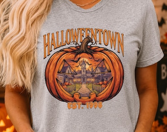 Halloweentown Est 1998 PNG, Spooky Pumpkin Halloween Town Shirt Design, Digital Download