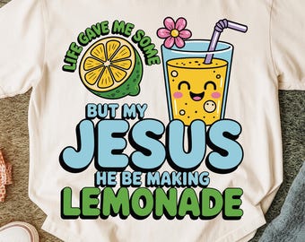 Life Gave Me Lemons SVG: Cute Christian Lemonade Shirt Design (Digital Download)