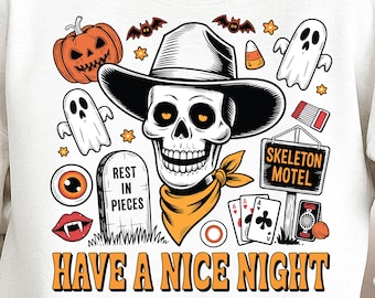 Clipart de esqueleto de vaquero vintage: Halloween espeluznante del oeste PNG SVG (descarga digital)