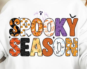 Spooky Season PNG: Halloween Pumpkin Design (PNG, PDF Digital Download)