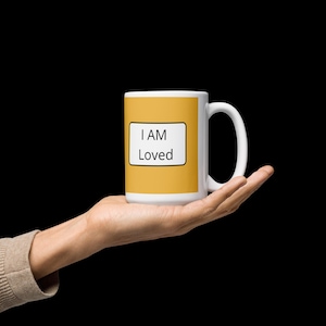I Am Loved Affirmation Mug – Positive Daily Reminder Coffee Cup, Mindfulness & Self-Love Gift