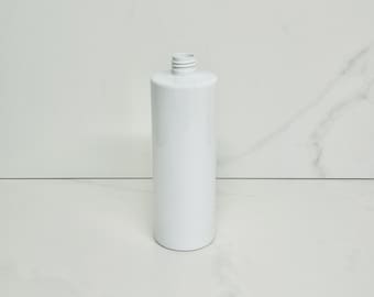 Botella tubular blanca de 500 ml / Botella de baño vacía y rellenable / Botella con dosificador de repuesto / Botella para champú, acondicionador y gel de ducha /