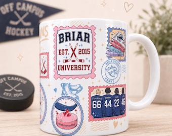 Taza de cerámica de 325 ml (11 oz) para uso fuera del campus - Garrett Graham, Universidad Briar