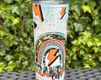 Vaso térmico de acero inoxidable de 20 oz con la frase "Vida de abuelo", regalo para el Día del Padre.