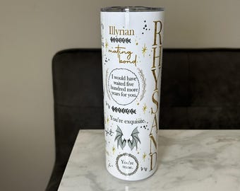 Vaso de acero inoxidable Acotar Rhysand Velaris de 20 oz