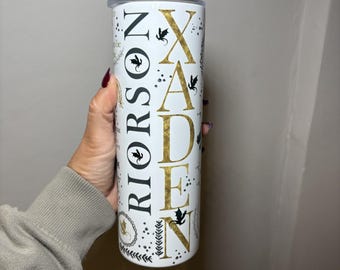 Vaso de acero inoxidable de 20 oz de Fourth Wing Xaden Riorson