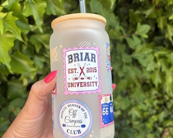 Fuera del campus Garrett Graham Hannah Wells Vaso Libbey de 16 oz