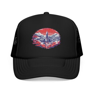 Foam Trucker Hat - Flight Club &#39;89 Embroidered Baseball Cap, Hip Hop Retro Headwear, Vintage Streetwear Accessory, Cool Dad Hat, Sporty