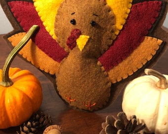 Thankful Turkey Felt Ornament