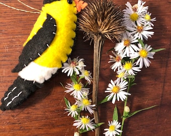 American Goldfinch Felt Ornament
