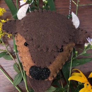 Bison or Buffalo Felt Ornament image 5