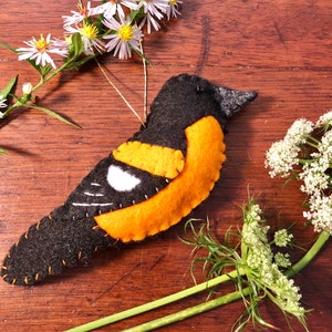 Baltimore Oriole Felt Ornament image 6